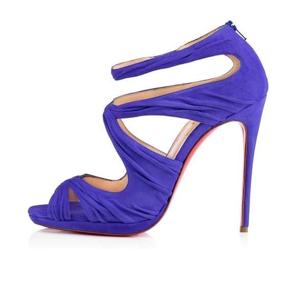 Christian Louboutin Kashou Pervenche Suede Pumps - Picture 3 of 4