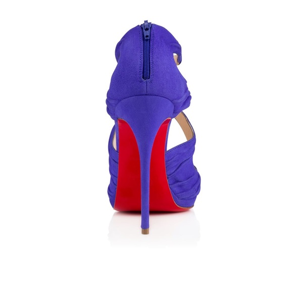 Christian Louboutin Kashou Pervenche Suede Pumps - Picture 4 of 4