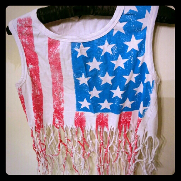 American flag crop top