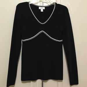 Black knit LOFT long sleeved sweater