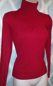 Luxe 360 red turtleneck light knit sweater