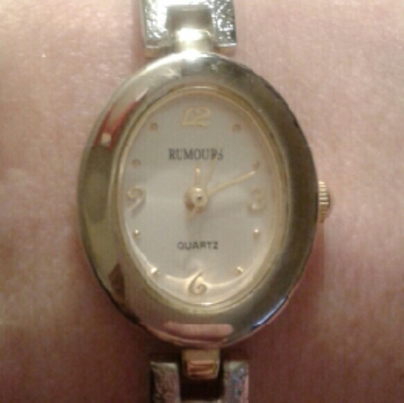 SALE  Rumours Silver/Goldtone Ivory Faced Quartz - Picture 2 of 4