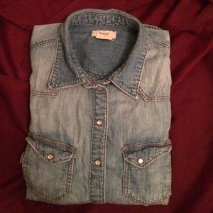 Denim button up