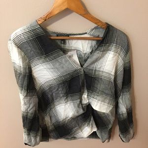 Topshop Plaid Top