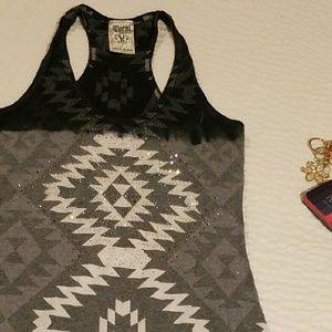 Bling tribal print shirt