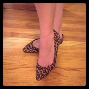 Leopard print flats