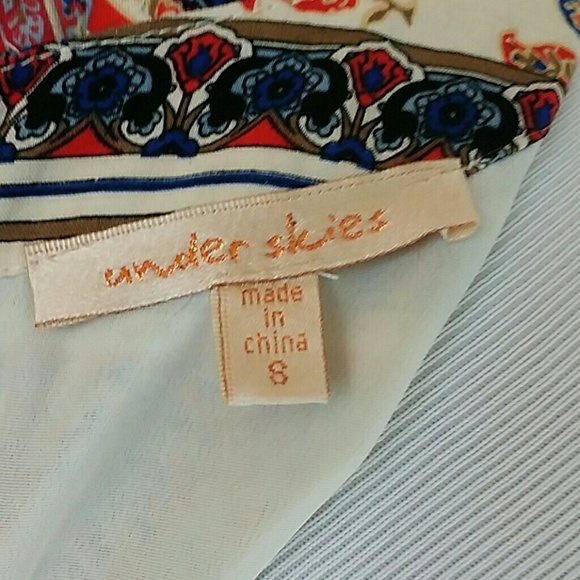 Striking red and cream patterned dress - Picture 3 of 4