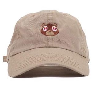 Bear Embroidered Washed Cotton Cap Jojoshine