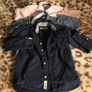 Bundle three boys button down shirts