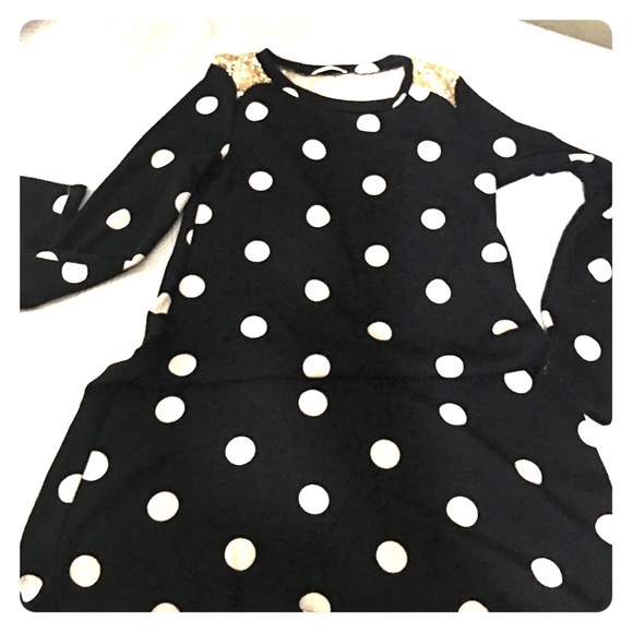 Sequined polka dot sweater dress!