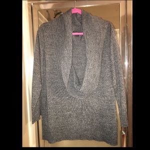 Gray cowl neck sweater