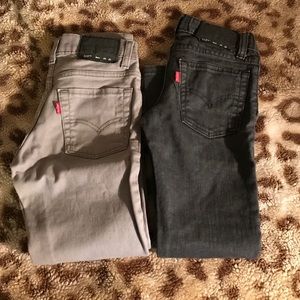 Two boys Levi's jeans. In good condition size 8
