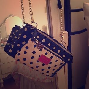 Betsey Johnson polkadot cross body