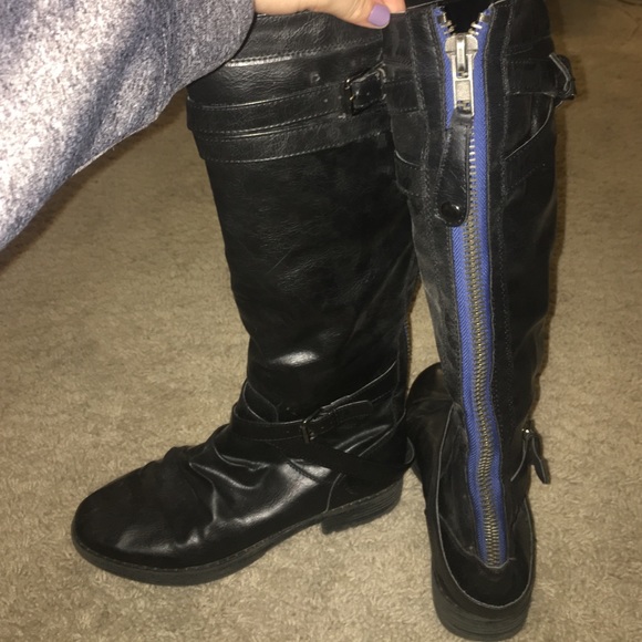 Black tall madden girl boots