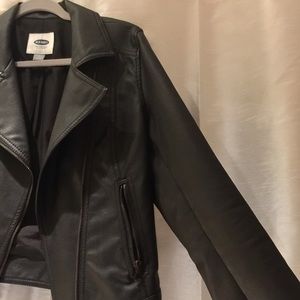Old Navy Faux Leather Jacket - Size Medium