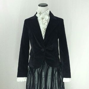 NORDSTROM Caslon Black Velveteen Blazer - Size S