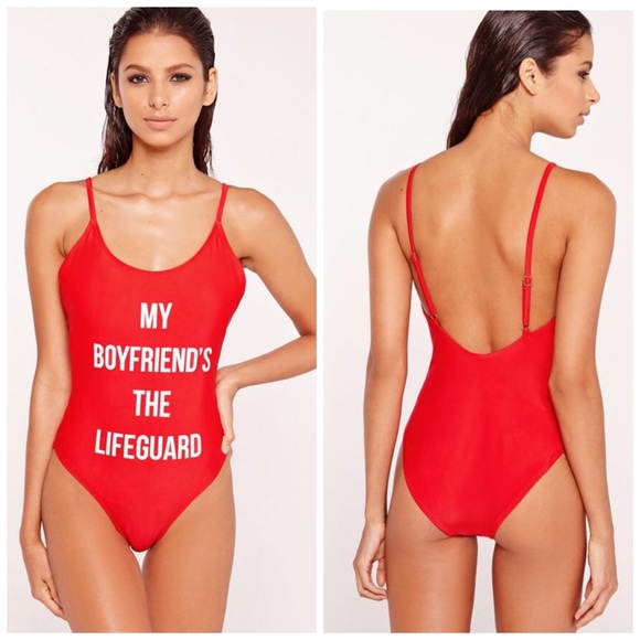 Missguided Other - NWT Missguided Boyfriend Lifeguard Swim