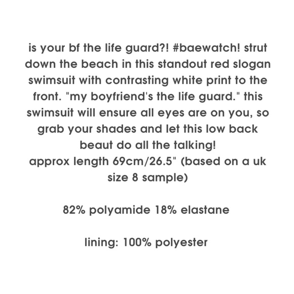 NWT Missguided Boyfriend Lifeguard Swim - Picture 5 of 5