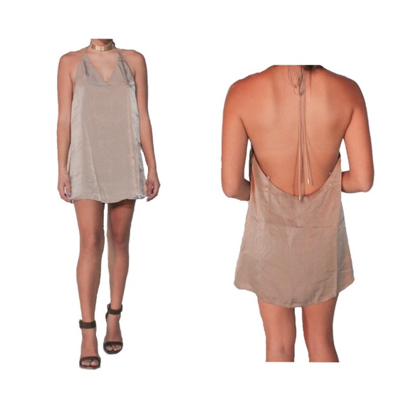 Beige SILK dress