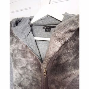 Armani Exchange fur jacket