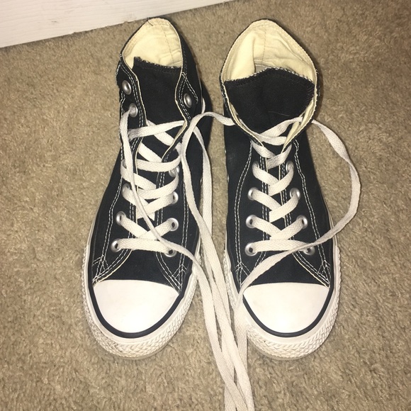 Black high top converse