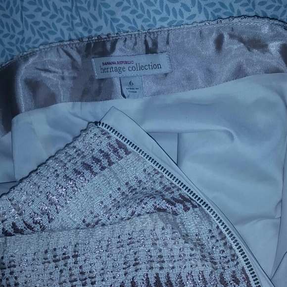 Banana Republic metallic knit skirt