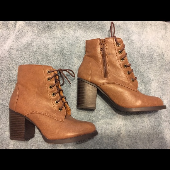 Brown Brown Heel Booties
