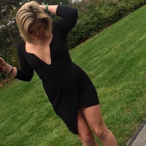 LF Dresses & Skirts - Black LF deep v neck dress