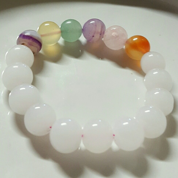CHAKRA HEALING GEMSTONE STRETCH  BRACELET