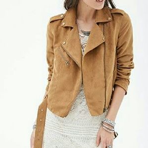 Suede Moto Jacket