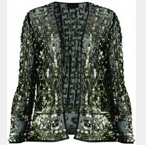 Mesh Sequined Kimono/Jacket