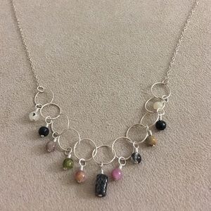 Sterling silver tourmaline necklace