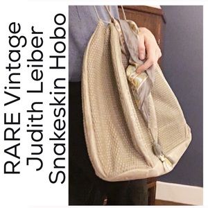 Rare 1970s Judith Leiber Python Hobo Bag (FIRM $)