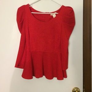 Red peplum Arden B.