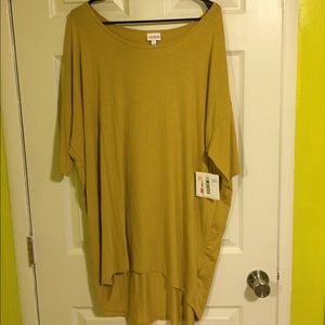 Lularoe Irma mustard color NWT