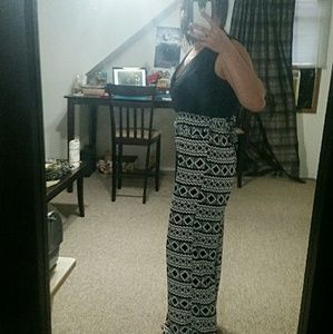 Long black & white jumpsuit