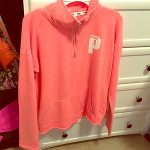 VS pink half zip jacket