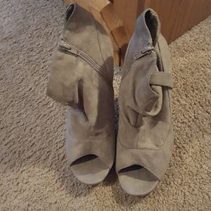 Cute Charlotte Russe open toe booties