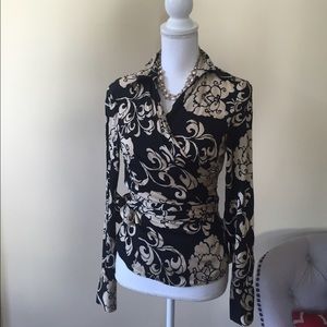 Ann Taylor silk wrap blouse