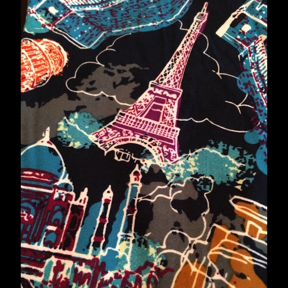 LULAROE OS Landmarks leggings Europe Buildings