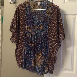 Xhilaration XXL Floral Smocked Top