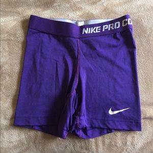 Purple Nike Pro Combat Shorts