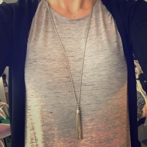 Gold tassel necklace