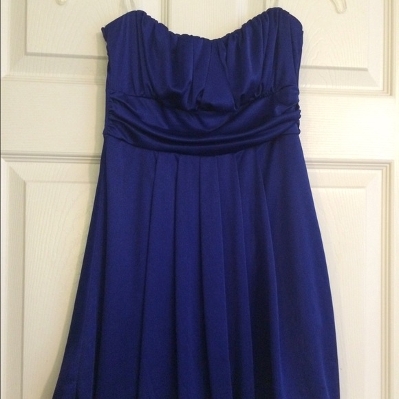 Forever 21 royal blue strapless dress - Picture 2 of 4