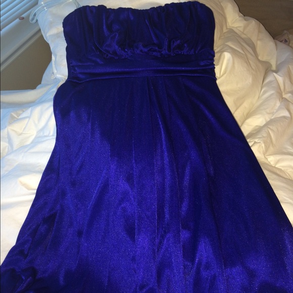 Forever 21 royal blue strapless dress - Picture 4 of 4