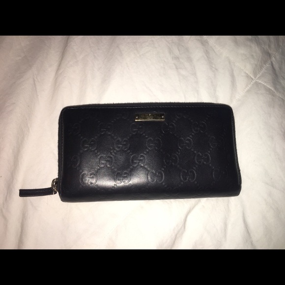 Gucci Guccissima Black Leather Wallet