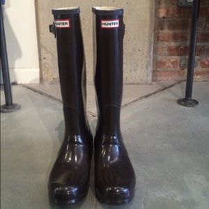 Tall Glossy Hunter Rain Boots