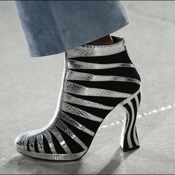 RODARTE SS16 metallic high-heel boots