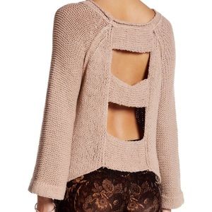 Free people open back sweater size extra small