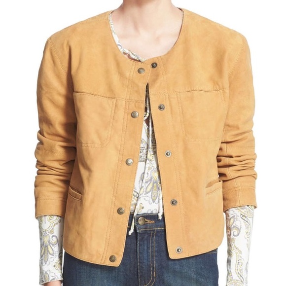 Free people suede jacket size 0